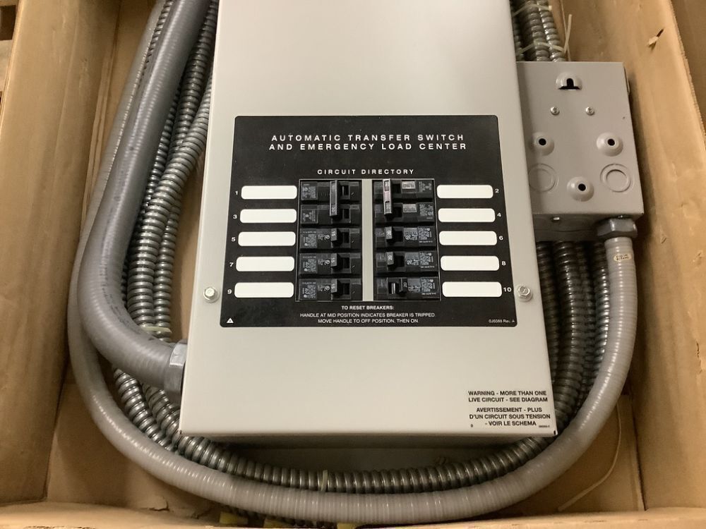 Generac EZ Switch Pre-Wired Automatic Transfer Switch w/10 Circuit Load Center - Image 2 - Lot 43SK
