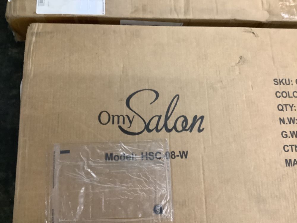 OmySalon Barber Station Wall Mount 2 Drawers 1 Storage Cabinet 3 Open Shelves - Image 3 - Lot 54