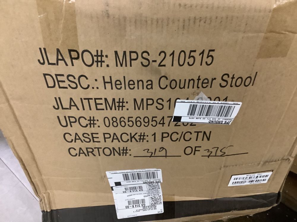 Madison Park Helena 25.5" Cream Upholstered Counter Stool - Image 5 - Lot 59