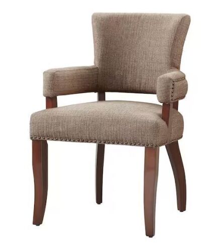 Madison Park Parler Brown Arm Dining Chair - Lot 61