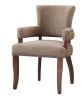 Madison Park Parler Brown Arm Dining Chair - Thumbnail 1