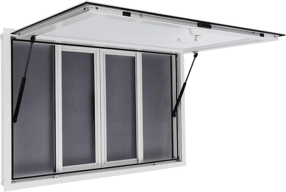 Aluminum Concession Window with 4 Horizontal Sliding Screen Windows, 45 x 30 Inch - Image 1 - Lot 64