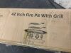 42 inch Round Wood Burning Fire Pit with Grills - Thumbnail 3
