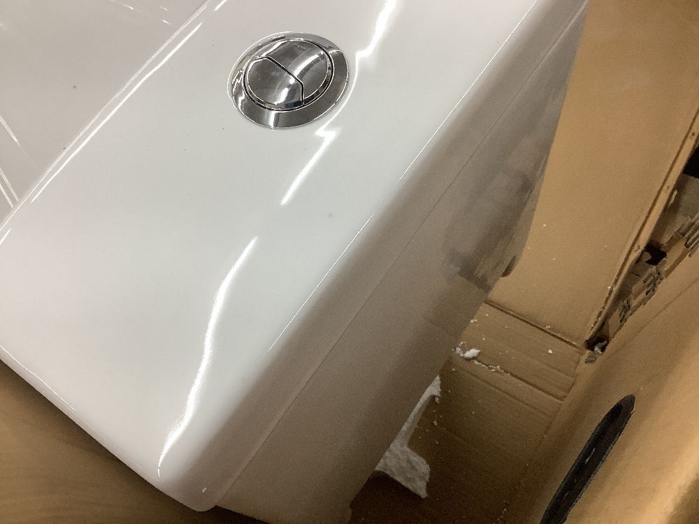 One-Piece 1.1/1.6 GPF Dual Flush Round Toilet in White Soft Close Seat - No Install Kit (Cap Covers, Wax Ring, Instructions) - Image 5 - Lot 68JF