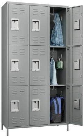 Metal Storage Lockers with 9 Doors - Lot 69