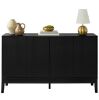 4-Door Reeded Storage Cabinet, Accent Furniture, Sideboard - Thumbnail 1