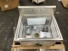 24x24 Inch Stainless Steel Commercial Sink with 27 Inch Splashback - Thumbnail 4