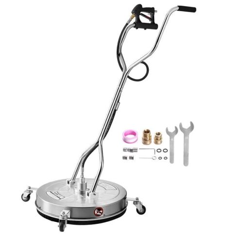 VEVOR 24" Pressure Washer Surface Cleaner, 4000 Max PSI, 3/8 Quick Connector, 2 Spray Nozzles, Dual Handle - Lot 85