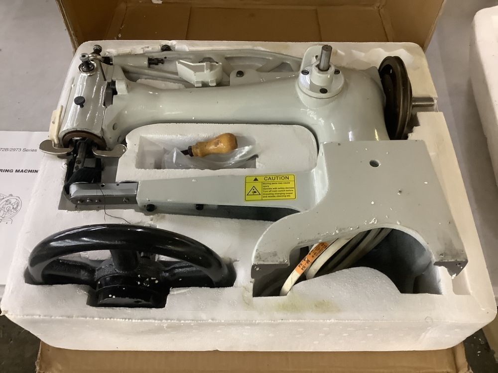 Patch Leather Sewing Machine Straight Stitch, Cast Iron - Image 7 - Lot 87