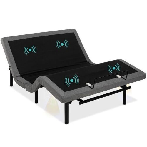 Full Adjustable Bed Base with Massage, Remote, USB Ports - Lot 97