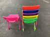 Kids Stackable Plastic Chairs, 6 pc - Pink Chair Damaged - Thumbnail 5