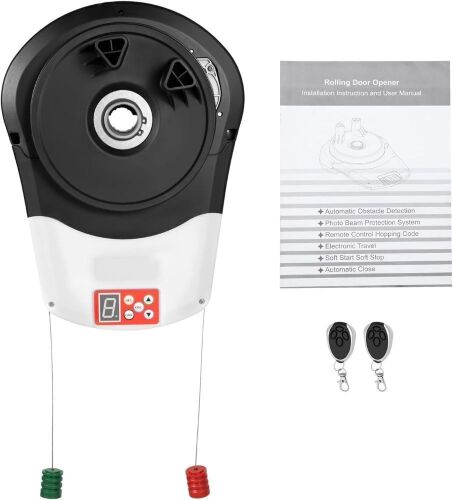 100W Electric Roll Up Garage Door Opener with 2 Remotes - Lot 112
