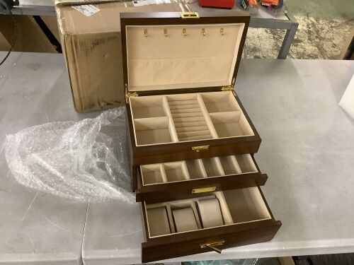 3 Layer Wooden Jewelry Box - Lot 119