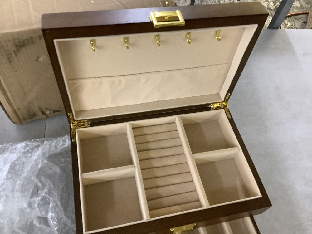 3 Layer Wooden Jewelry Box - Image 4 - Lot 119