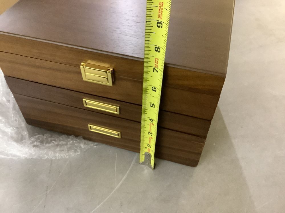 3 Layer Wooden Jewelry Box - Image 6 - Lot 119