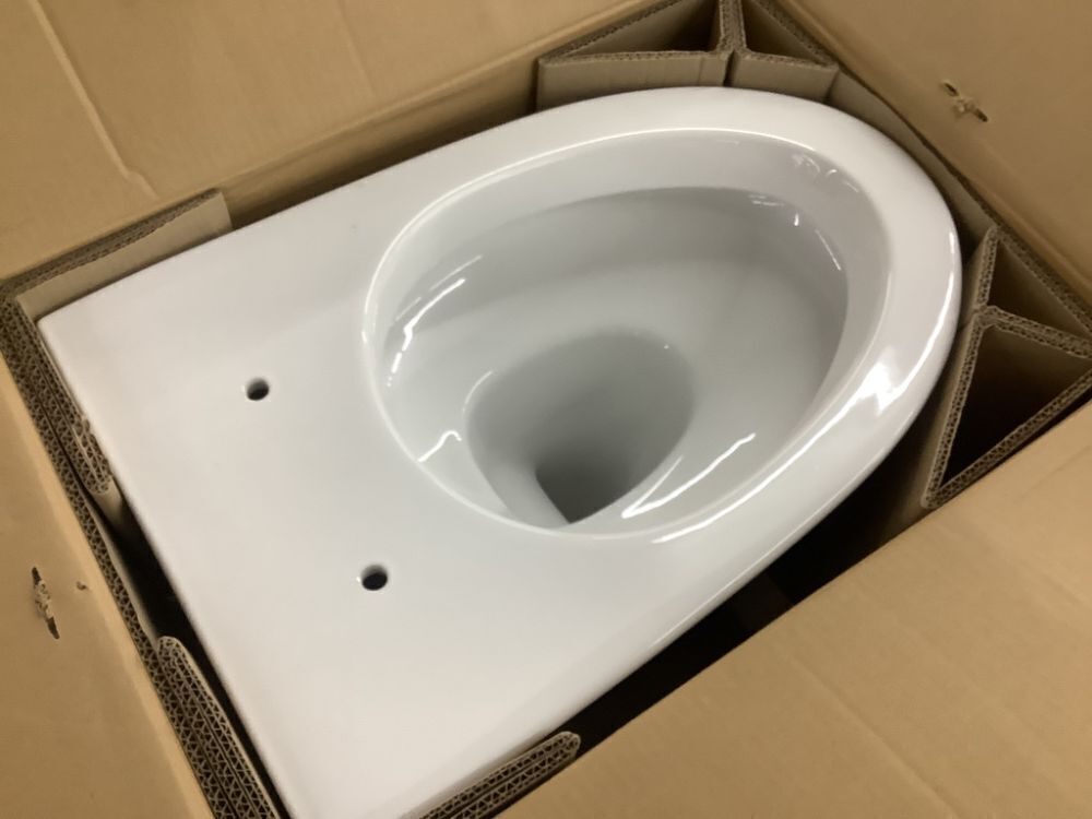 Maris Wall-Hung Elongated Toilet Bowl with Skirted Design - Image 3 - Lot 124SK