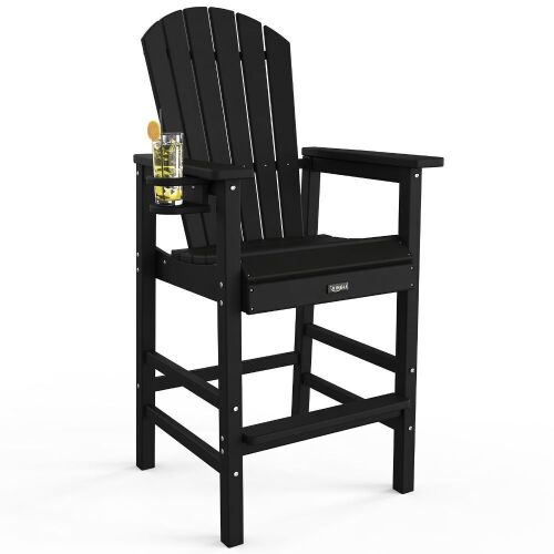 VINGLI Tall Adirondack Chair Bar Stool with Cup Holder - Lot 150