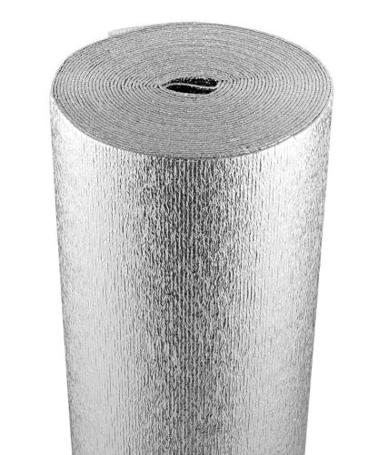 VEVOR Double Reflective Insulation Roll, Foam Core Radiant Barrier, 3.2 mm 48 in x 50 ft - Lot 157