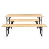 6' Wooden Outdoor Folding Patio Picnic Table & Bench Set - Thumbnail 1