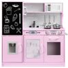 Pretend Play Kitchen Wooden Toy Set for Kids with 11 Accessories - Thumbnail 1