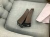 Madison Park Qwen Dusty Blue Button Tufted Accent Chair - Missing Front Legs - Thumbnail 3