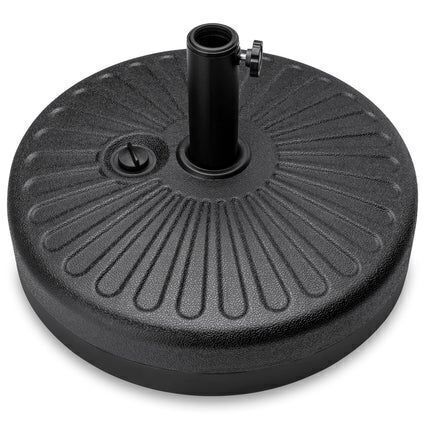Lot of (2) Plastic Patio Umbrella Base Pole Holder Accessory w/ Adjustable Knob - Lot 258