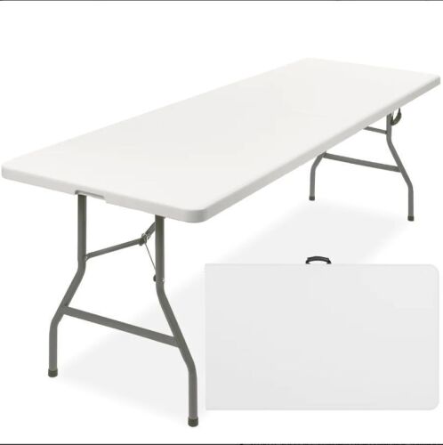 Portable Folding Plastic Dining Table w/ Handle, Lock - 8ft - Lot 265