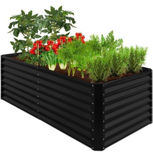 Outdoor Metal Raised Garden Bed for Vegetables, Flowers, Herbs - 6x3x2ft - Lot 271