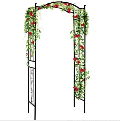 Steel Garden Arch Arbor Trellis for Climbing Plants - 92in - Lot 335