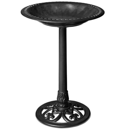 Vintage Outdoor Garden Bird Bath w/ Fleur-de-Lis Accents - Lot 347