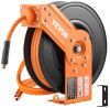 VEVOR Retractable Air Hose Reel, 3/8IN x 50FT Rubber Air Hose Max 300PSI, 5FT Lead in, Ceiling/Wall Mount - Thumbnail 1
