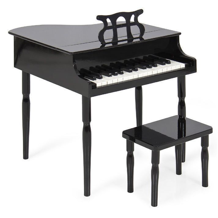 Kids Mini Wooden Grand Piano w/ Lid, Bench, Music Rack - Image 1 - Lot 370