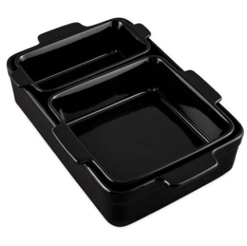 3PC Ceramic Bakeware Set Casserole, Loaf, Square Dishes w/ Handles - Lot 469