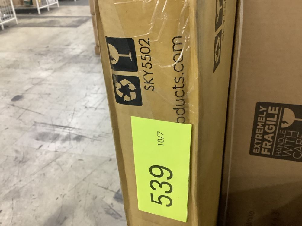 44in Modern Industrial Rectangular Wood Grain Coffee Table w/ Metal Frame - Image 2 - Lot 539