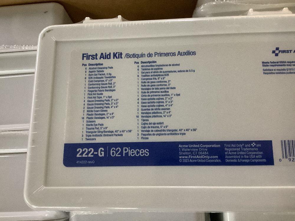 Case of (12) First Aid Kit, 62 pc - Image 4 - Lot 542