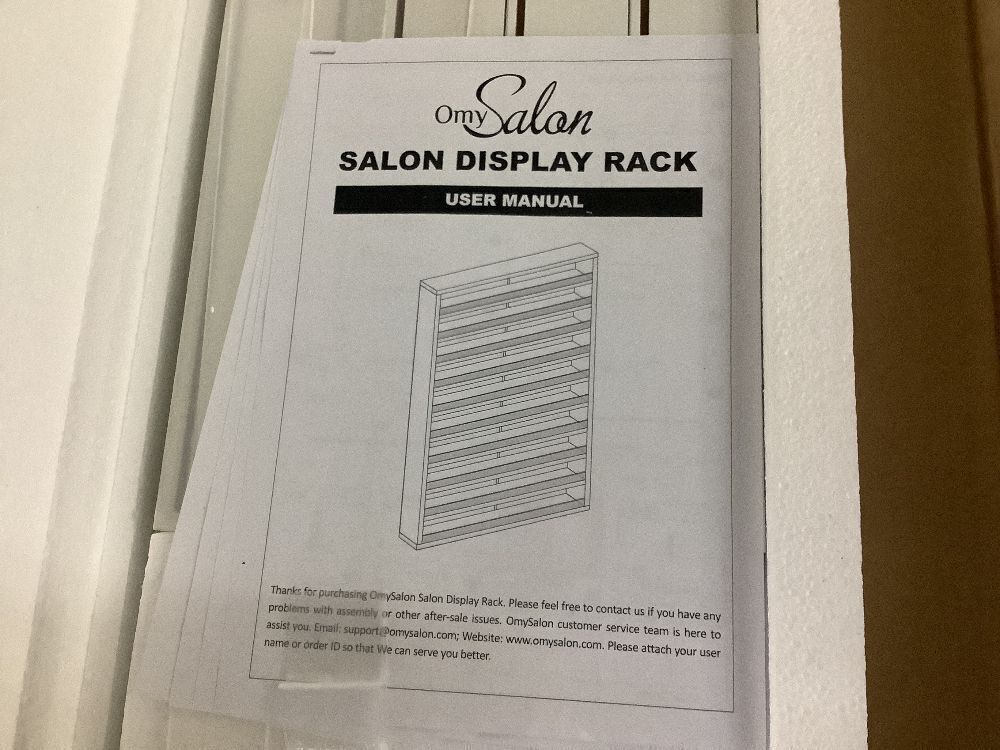 OmySalon 10 Layers Wall Mount Nail Polish Organizer Rack w/Acrylic Baffle - Image 3 - Lot 544