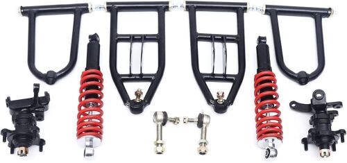 Suspension Swing Arm Assembly Metal Upper/Lower Steering Knuckle Spindle Suspension+Shock for ATV Go Kart 340mm - Lot 545