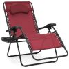 Oversized Reclining Zero Gravity Chair Lounger w/ Cup Holder, Pillow - Thumbnail 1