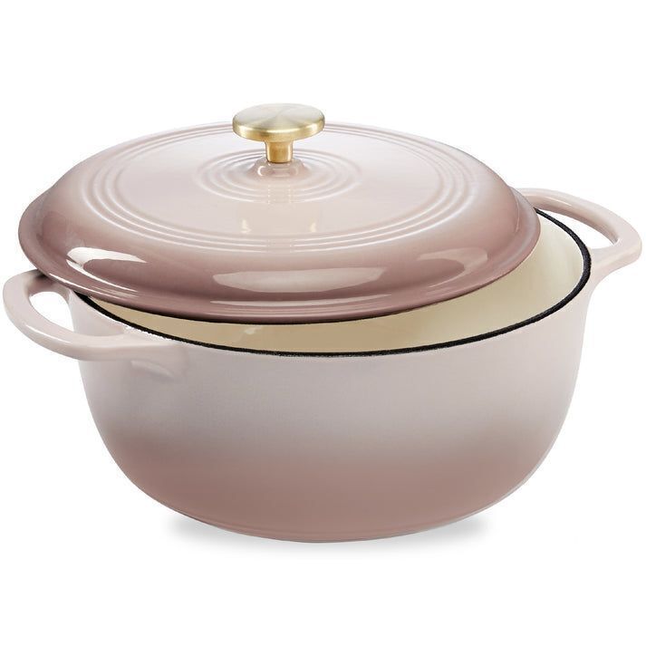 Cast-Iron Dutch Oven Kitchen Cookware w/ Enamel, Handles - 6qt - Image 1 - Lot 586