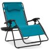 Oversized Reclining Zero Gravity Chair Lounger w/ Cup Holder, Pillow - Thumbnail 1
