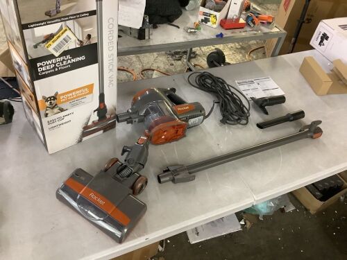 Shark Rocket Bagless Corded Washable Filter Stick Vacuum Cleaner for Hard Floors/ Rugs with Powerful Pet Hair Pickup in Orange - Lot 617JF