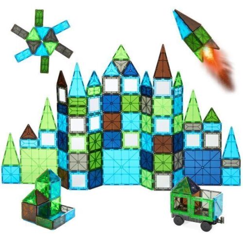110-Piece Kids Magnetic Tiles STEM Construction Toy Building Block Set - Lot 631