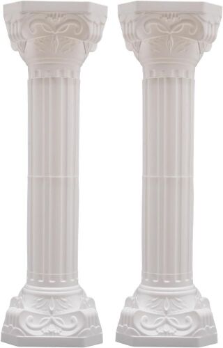 Decorative Roman Column Stands 34.65", 2 Pack - Lot 647