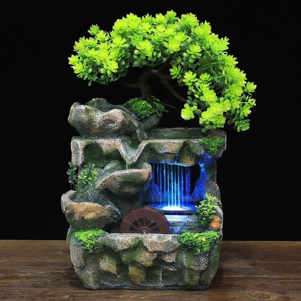 Desktop Fountain with LED Lights & Atomizer - Image 1 - Lot 650