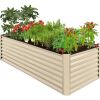 Outdoor Metal Raised Garden Bed for Vegetables, Flowers, Herbs - 8x4x2ft - Thumbnail 1