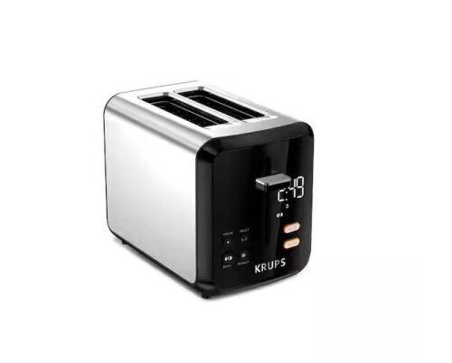 Krups Black My Memory Digital Stainless Steel 2-Slot Toaster - Lot 711JF