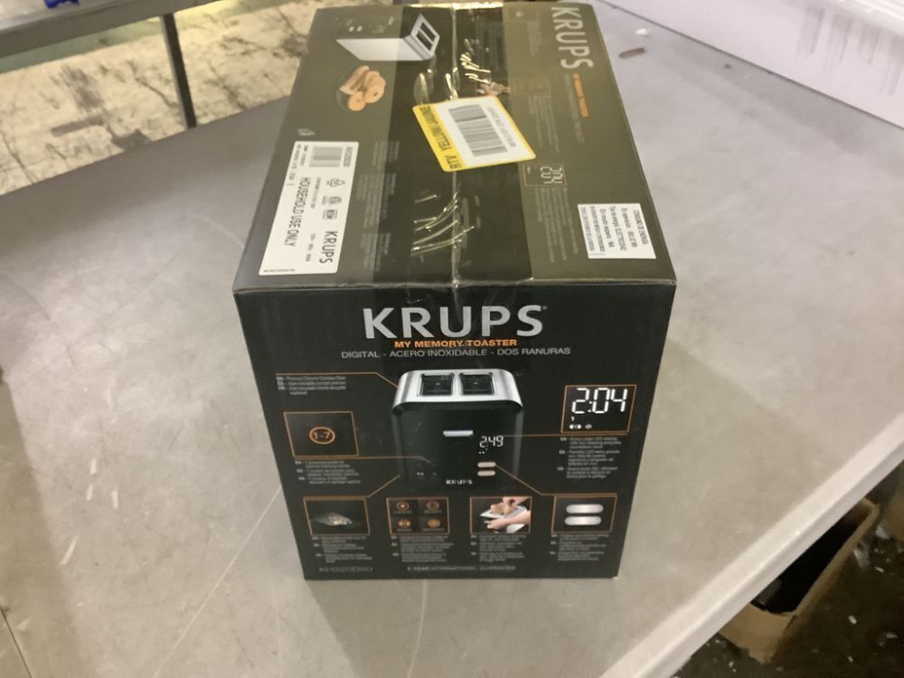 Krups Black My Memory Digital Stainless Steel 2-Slot Toaster - Image 3 - Lot 711JF