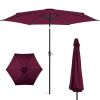 Outdoor Steel Market Patio Umbrella Decoration w/ Tilt, Crank Lift - 10ft - Thumbnail 1