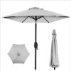 Outdoor Market Patio Umbrella w/ Push Button Tilt, Crank Lift - 7.5ft - Thumbnail 1