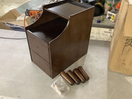 Narrow Nightstand with Drawers - Lot 741